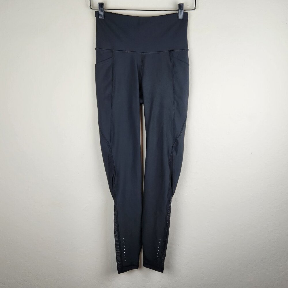 Old Navy High-Waisted PowerSoft Side-Pocket 7/8 Run Elevate Leggings sz S Tall